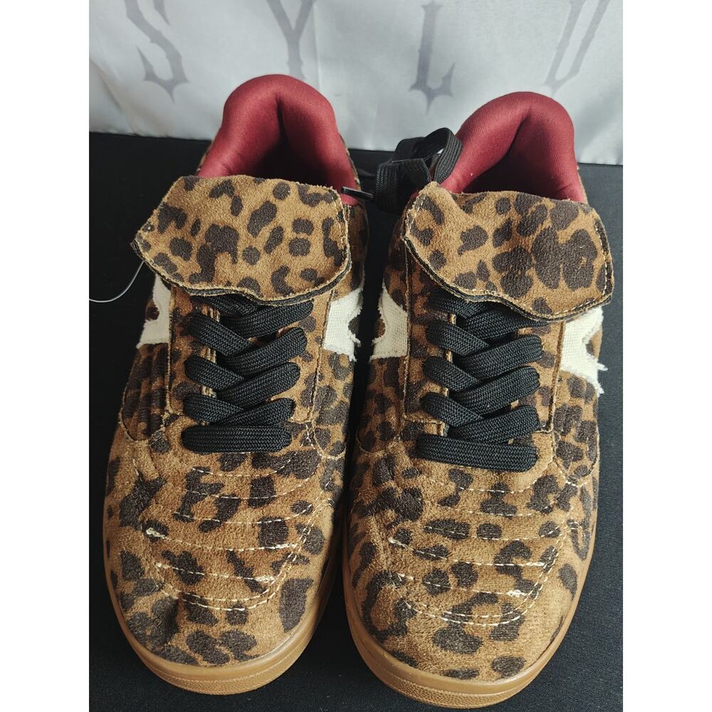Cushionaire Women's 6.5 Astro Retro Fold Over Shoes Leopard Animal Print New - Picture 5 of 15